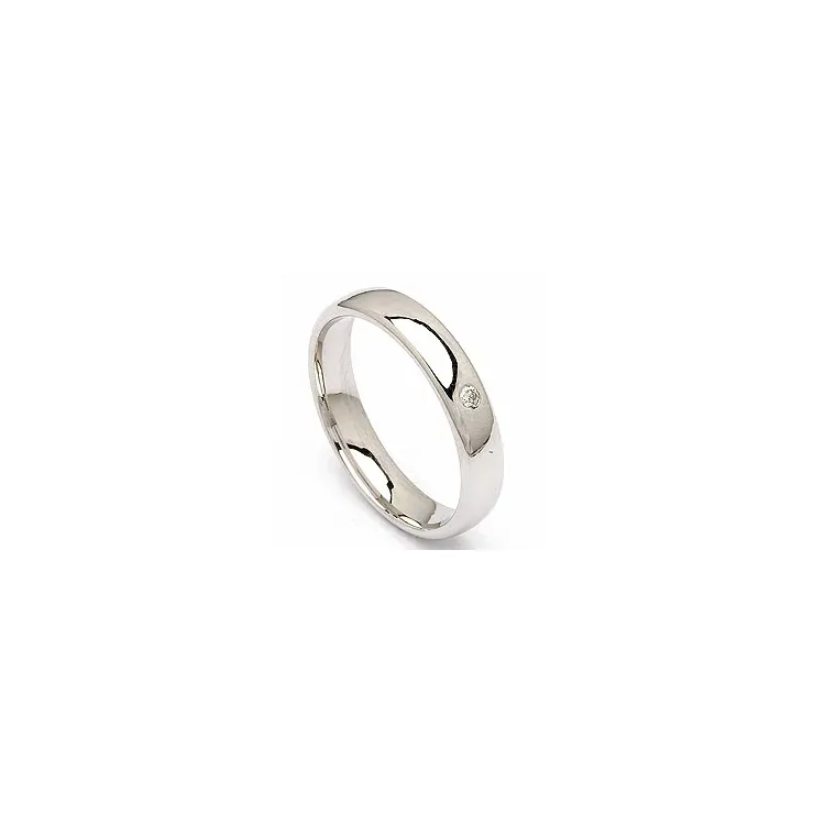 vihkisormus 14 karaatin valkokultaa 0,025 ct