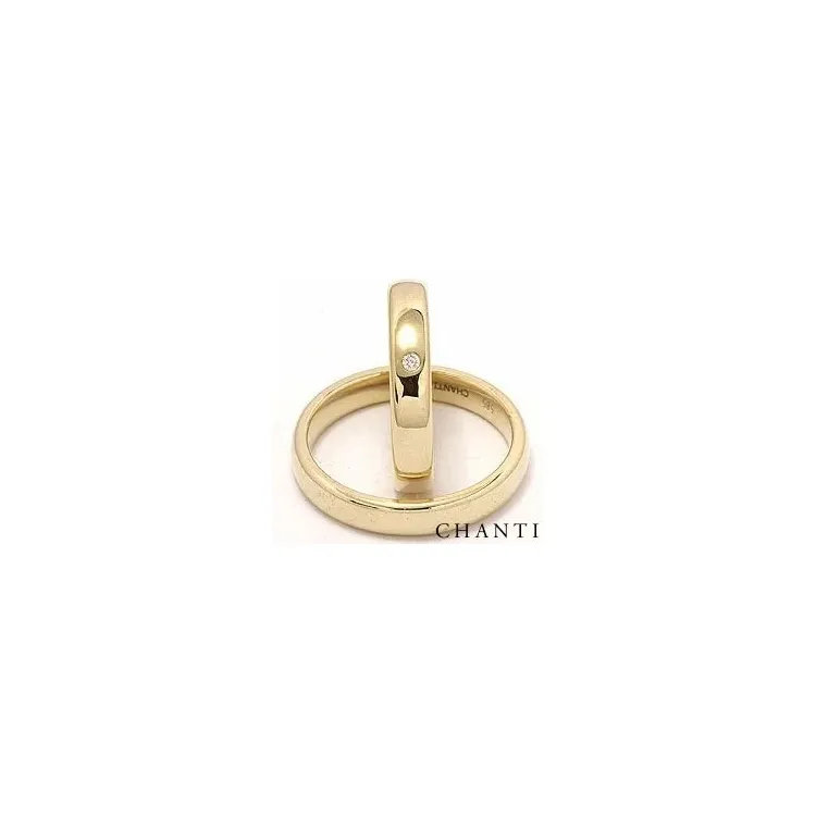 Vihkisormusta 14 karaatin kultaa 0,025 ct ct - setit