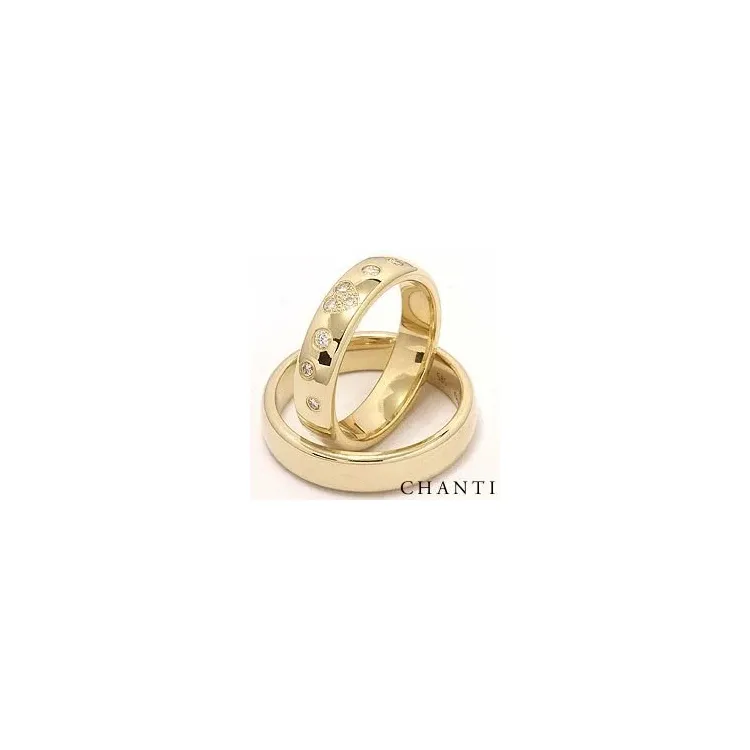 vihkisormusta 14 karaatin kultaa 0,225 ct - setit