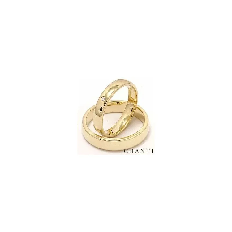 Vihkisormusta 14 karaatin kultaa 0,025 ct ct - setit