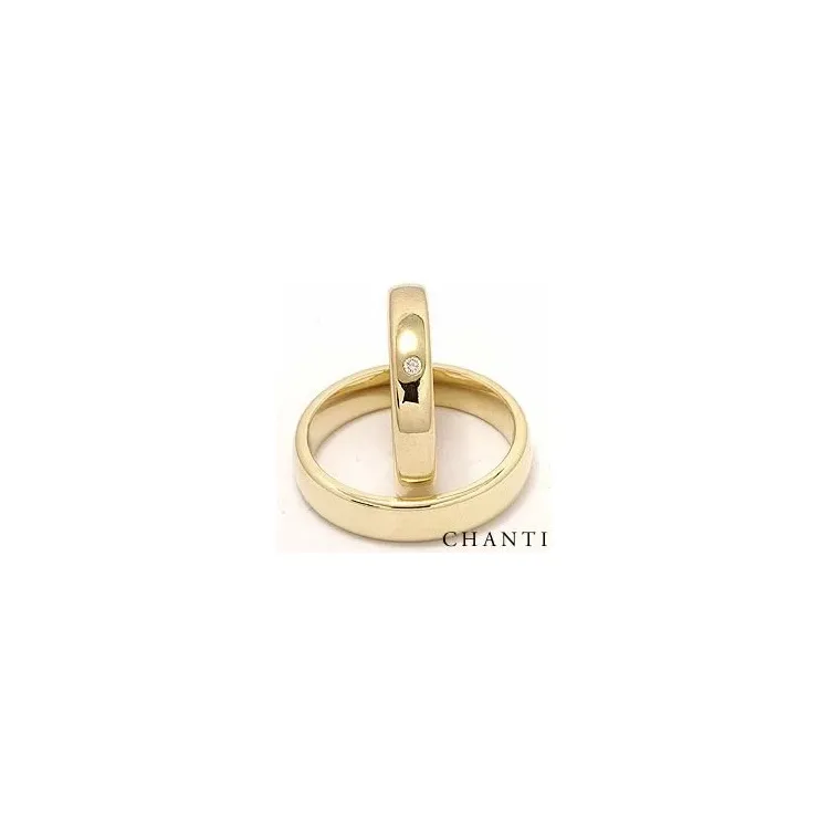 Vihkisormusta 14 karaatin kultaa 0,025 ct ct - setit