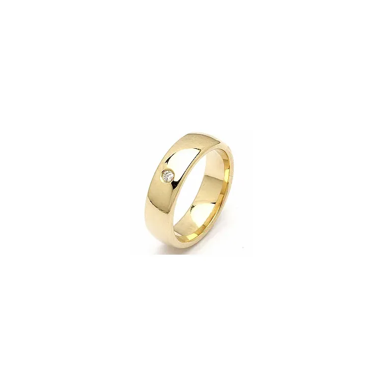 timantti vihkisormus 14 karaatin kultaa 0,05 ct