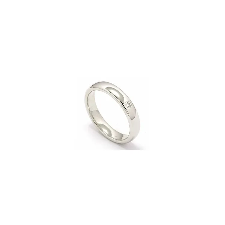 vihkisormus 14 karaatin valkokultaa 0,05 ct