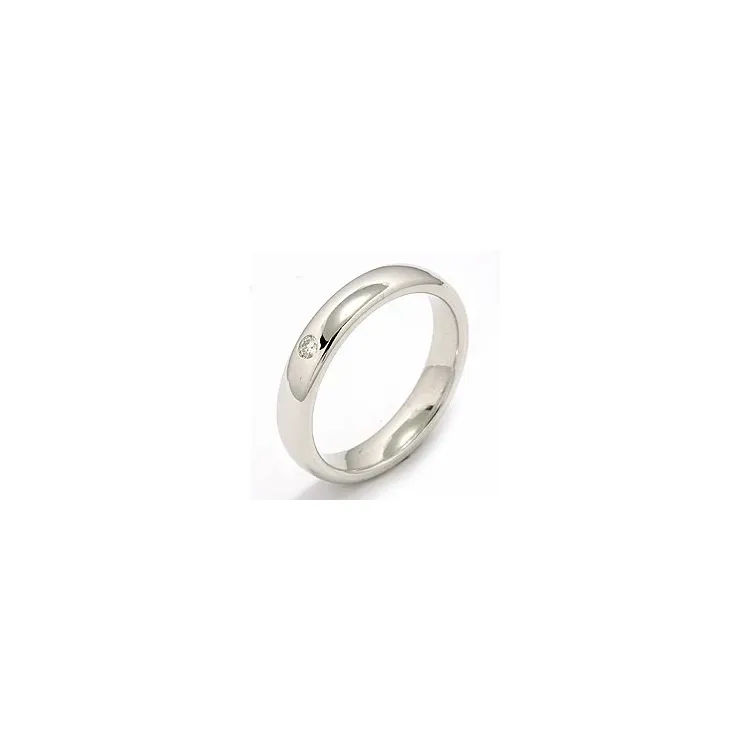 vihkisormus 14 karaatin valkokultaa 0,05 ct