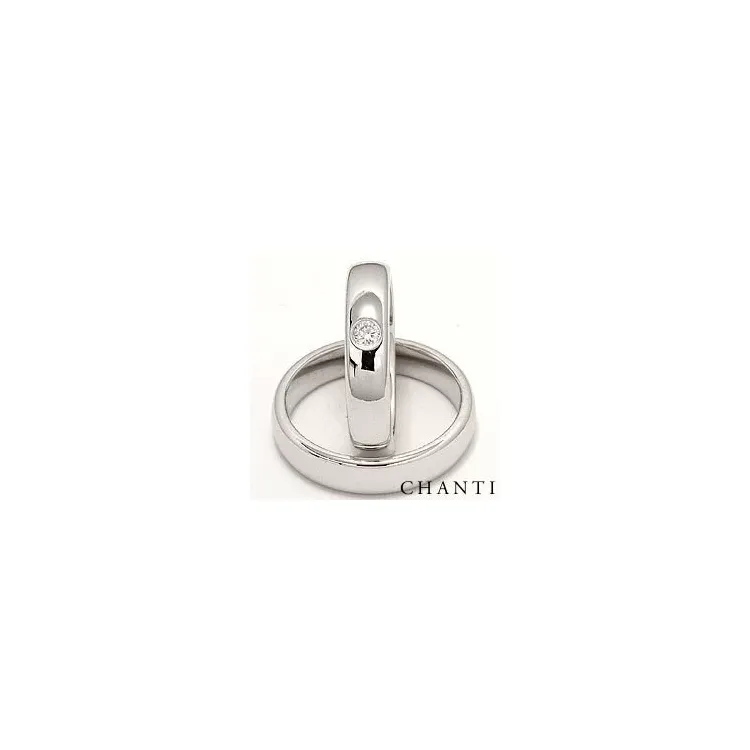 briljantti vihkisormusta 14 karaatin valkokultaa 0,10 ct - setit