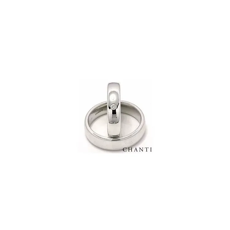ovaaleja vihkisormusta 14 karaatin valkokultaa 0,05 ct - setit