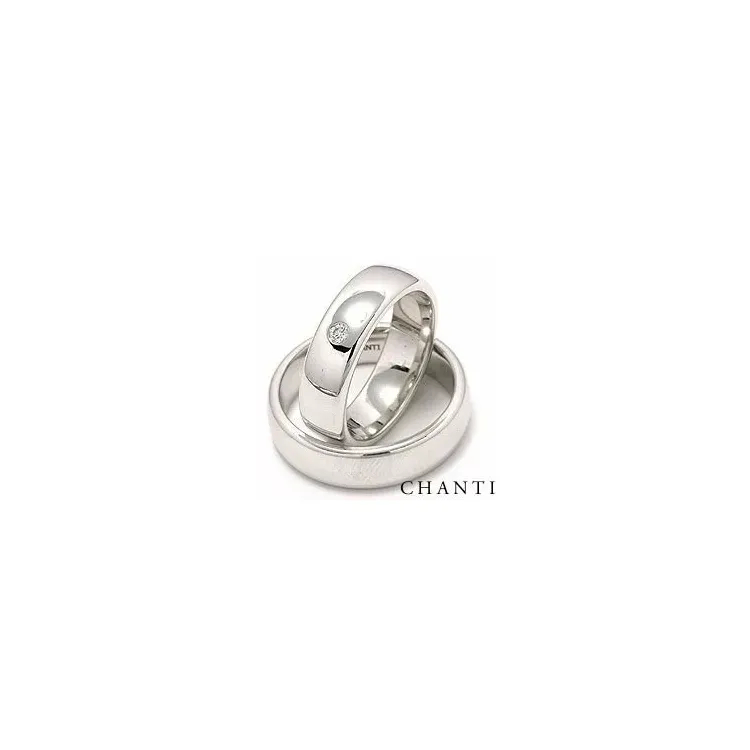 Vihkisormusta 14 karaatin valkokultaa 0,05 ct - setit