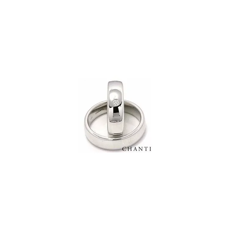 Vihkisormusta 14 karaatin valkokultaa 0,05 ct - setit