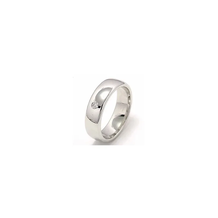 timantti vihkisormus 14 karaatin valkokultaa 0,05 ct