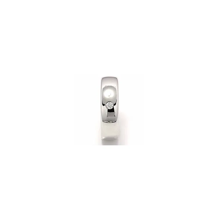 timantti vihkisormus 14 karaatin valkokultaa 0,05 ct