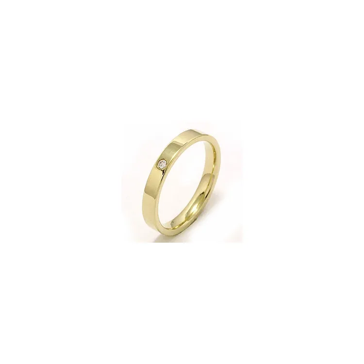 Vihkisormus 14 karaatin kultaa 0,025 ct