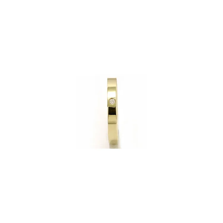 Vihkisormus 14 karaatin kultaa 0,025 ct