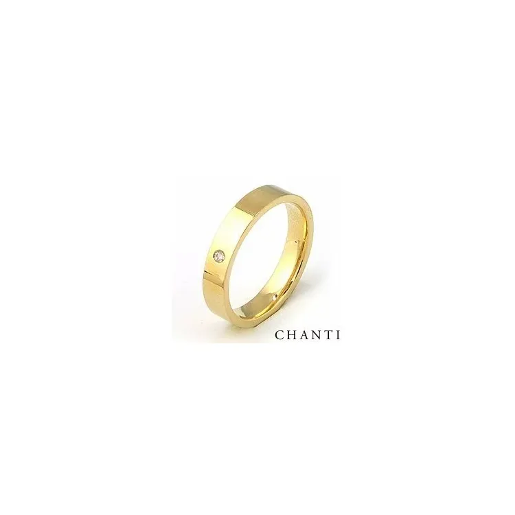 elegantti vihkisormus 14 karaatin kultaa 0,025 ct