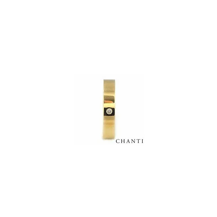 elegantti vihkisormus 14 karaatin kultaa 0,025 ct