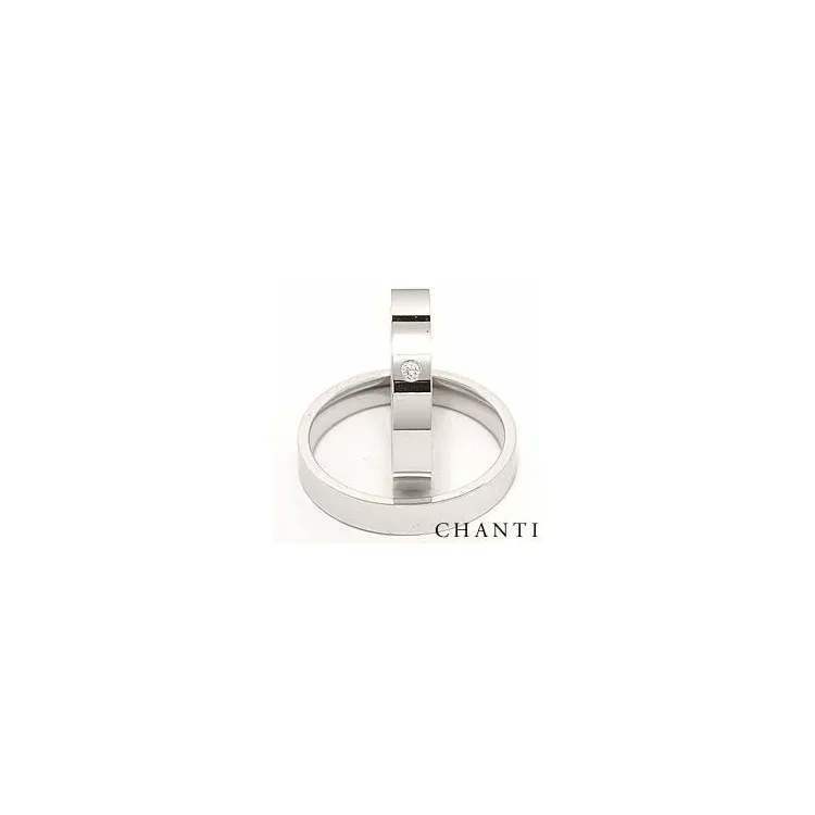 briljantti vihkisormusta 14 karaatin valkokultaa 0,025 ct - setit