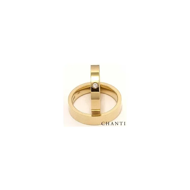 Vihkisormusta 14 karaatin kultaa 0,05 ct - setit