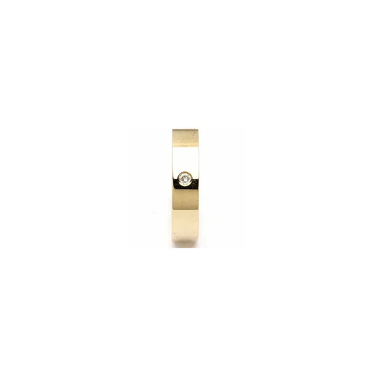 Vihkisormus 14 karaatin kultaa 0,05 ct