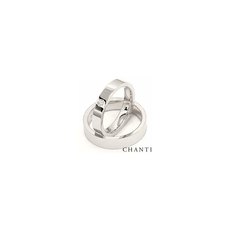 Vihkisormusta 14 karaatin valkokultaa 0,05 ct - setit
