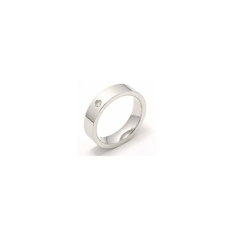 Vihkisormus 14 karaatin valkokultaa 0,05 ct