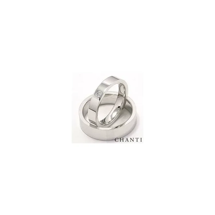 Vihkisormusta 14 karaatin valkokultaa 0,05 ct - setit