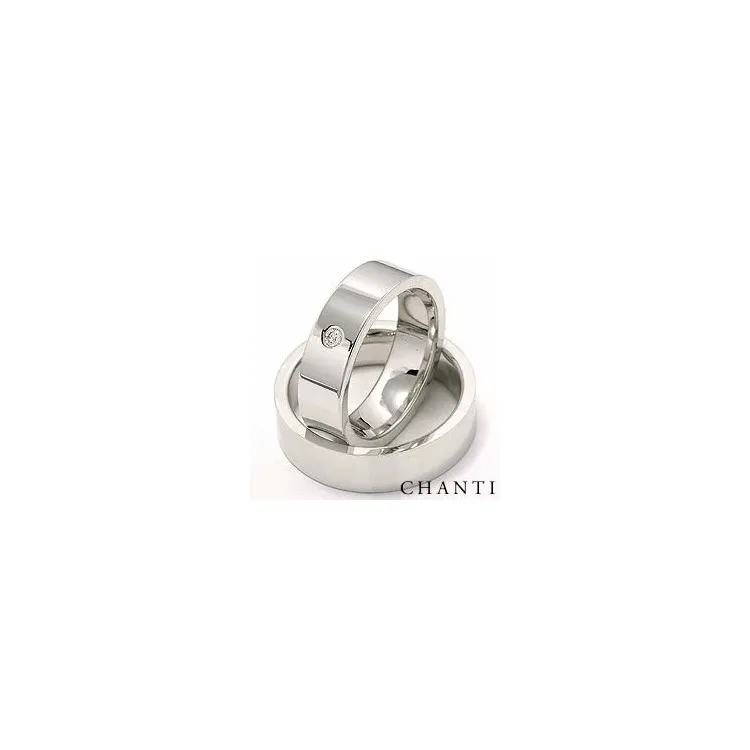 Vihkisormusta 14 karaatin valkokultaa 0,05 ct - setit