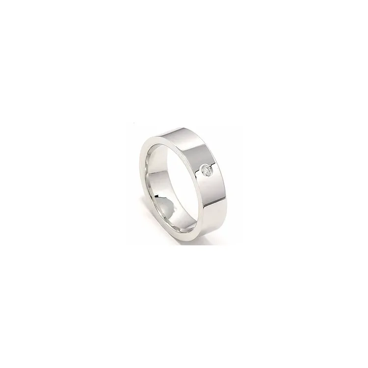 timantti vihkisormus 14 karaatin valkokultaa 0,05 ct