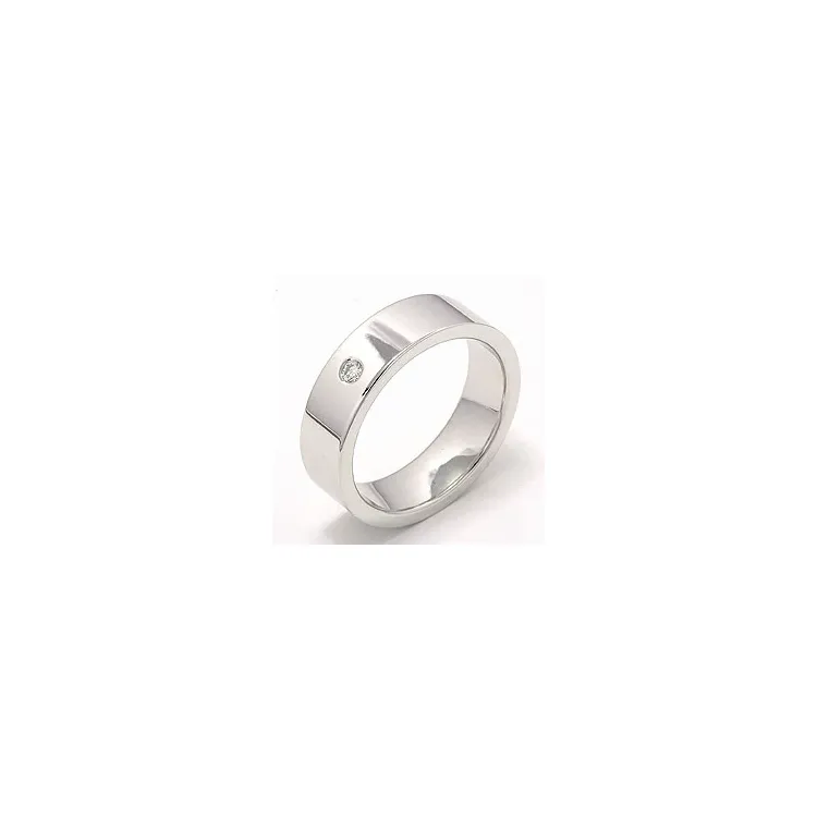 timantti vihkisormus 14 karaatin valkokultaa 0,05 ct