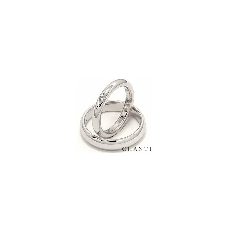 Vihkisormusta 14 karaatin valkokultaa 0,12 ct - setit