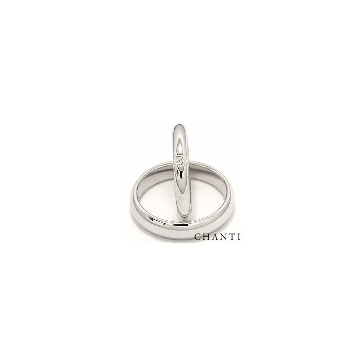 Vihkisormusta 14 karaatin valkokultaa 0,12 ct - setit