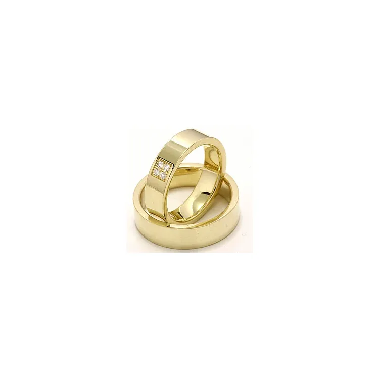 timantti vihkisormusta 14 karaatin kultaa 4 x 0,0165 ct - setit