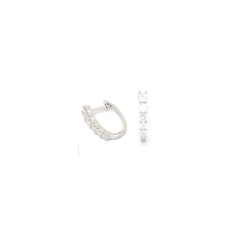 14 mm zirkoni creole korvakorut rodinoitua hopeaa