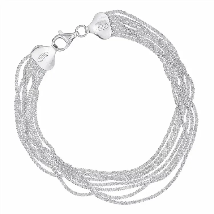 Rannekoru hopeaa x 1,05 mm x 7