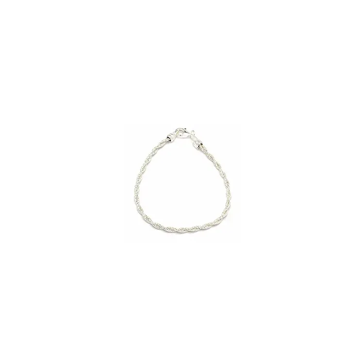 Kierretty rannekoru hopeaa x 1,1 mm