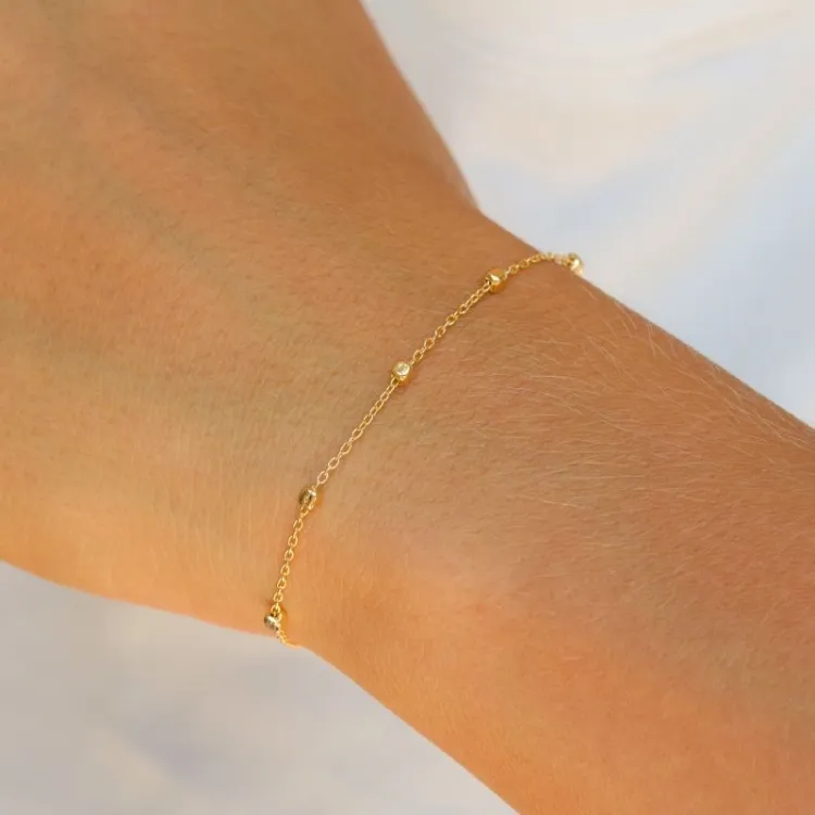 kuularannekoru kullattua hopeaa  x 2,1 mm 