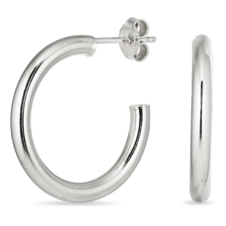22 mm rengaskorvakorut  hopea