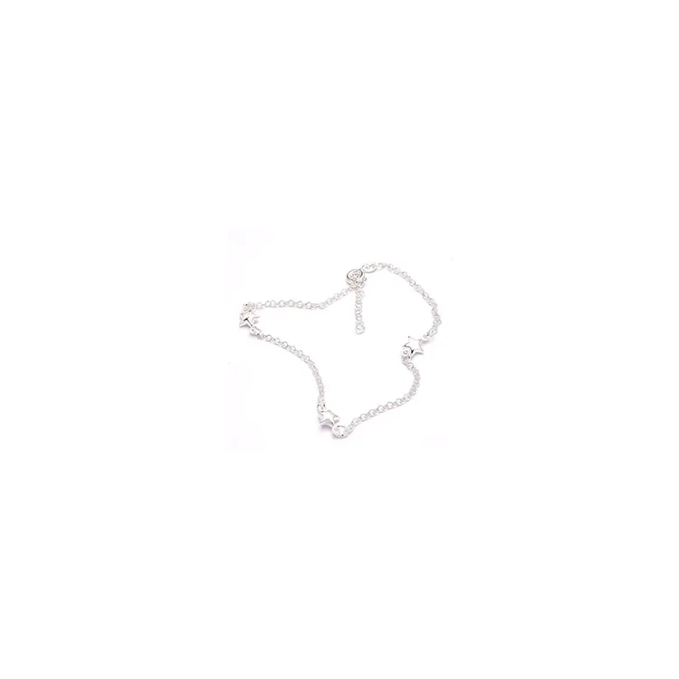 Tähti nilkkaketju  hopeaa tähti hopeaa