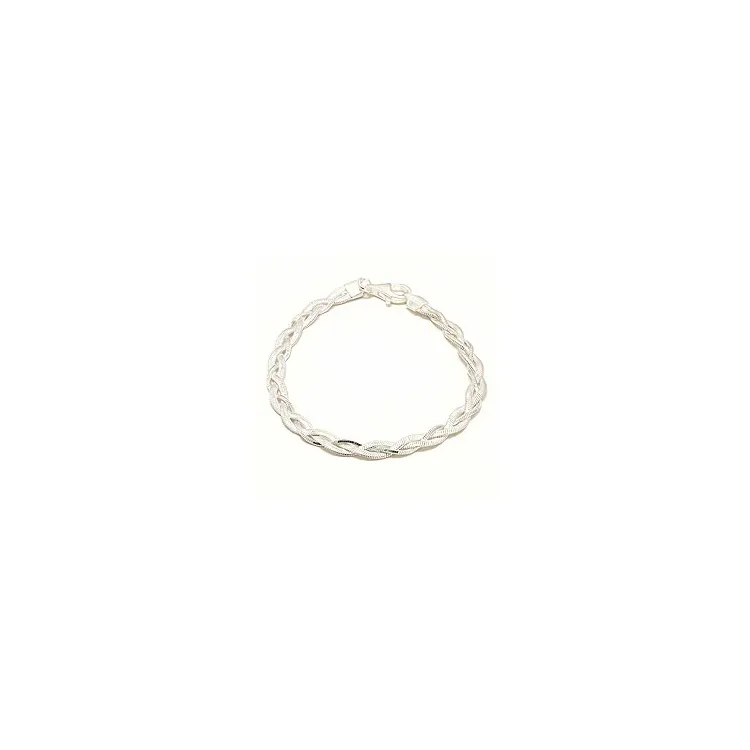 punottu rannekoru hopeaa x 5,0 mm