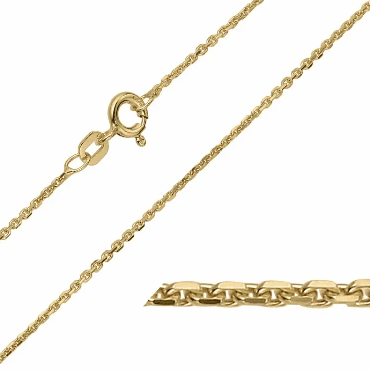 BNH Anker facet armbånd 8 karaatin kultaa 21 cm x 1,3 mm