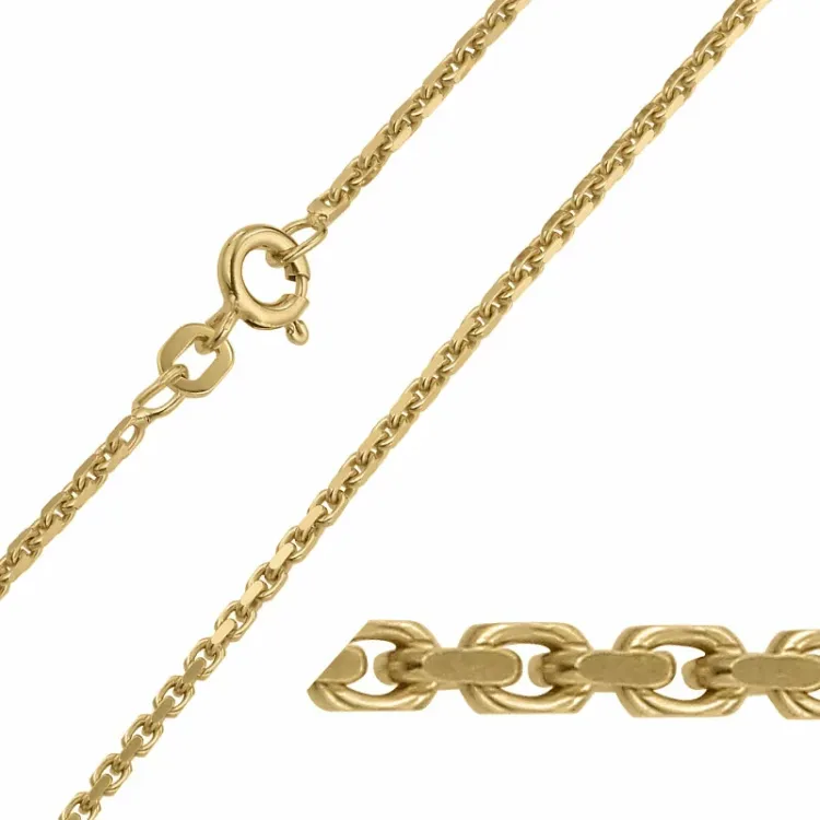 BNH Anker facet armbånd 8 karaatin kultaa 18,5 cm x 1,8 mm