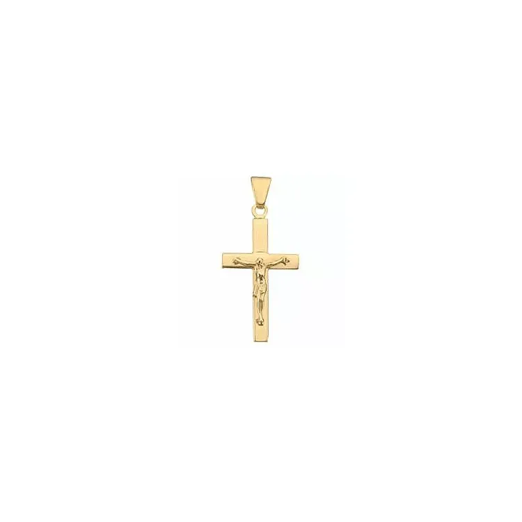 leveä Jeesus BNH risti  14 karaatin kultaa - Amoré