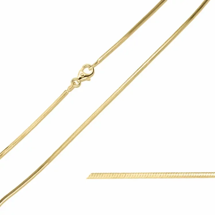 BNH käärmekaulaketju 14 karaatin kultaa 50 cm x 1,3 mm