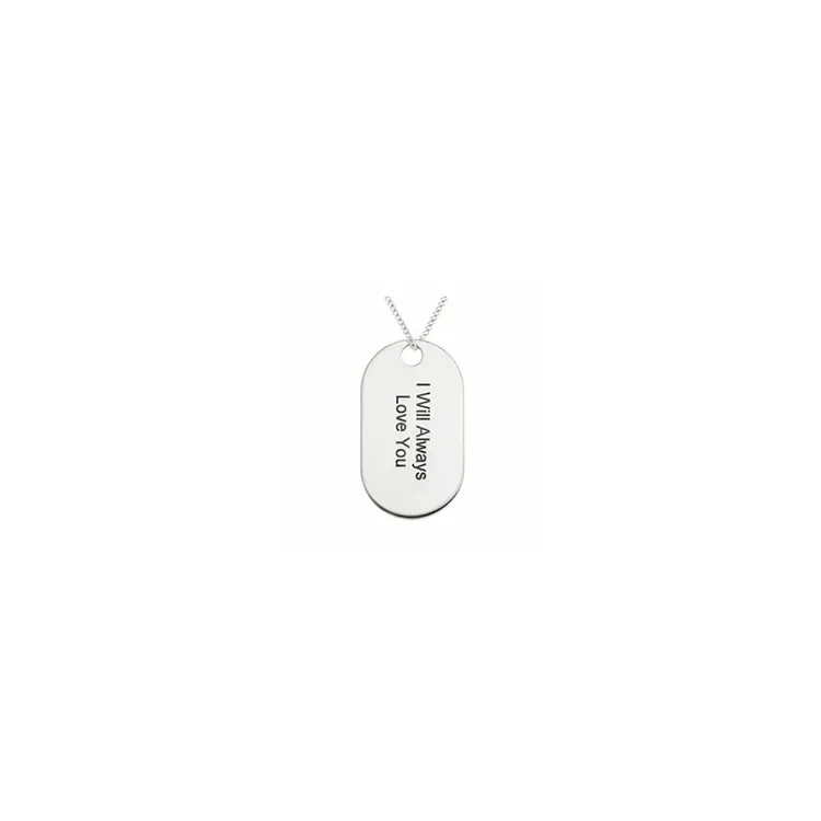 dogtag Nimikaulaketjut riipus hopea - My Letter