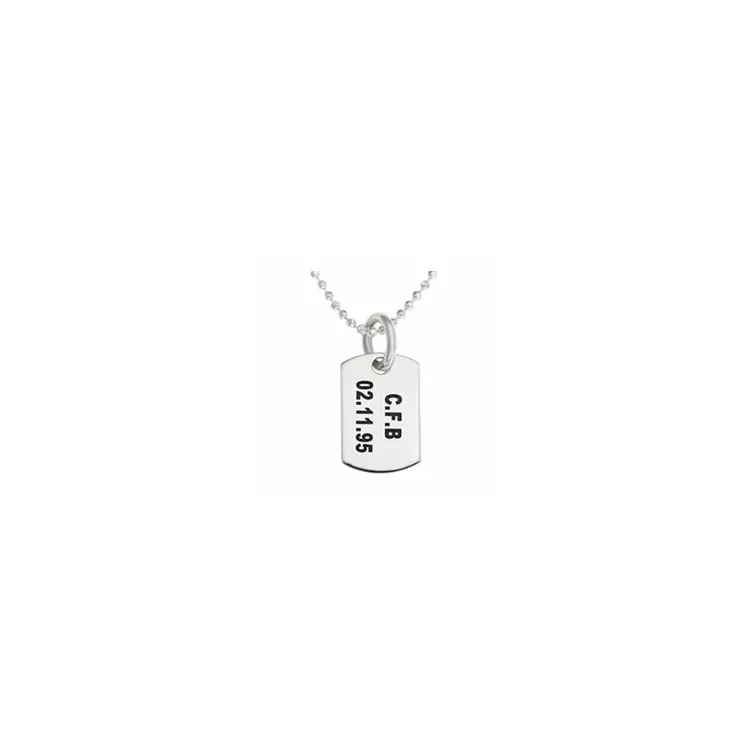 tyttö dogtag Nimikaulaketjut riipus hopea - My Letter