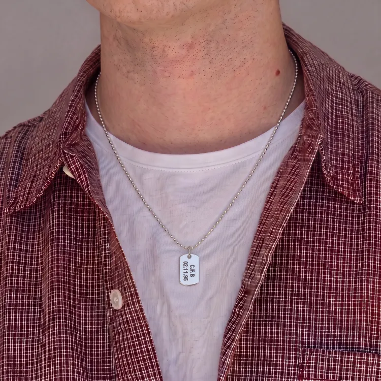 tyttö dogtag Nimikaulaketjut riipus hopea - My Letter