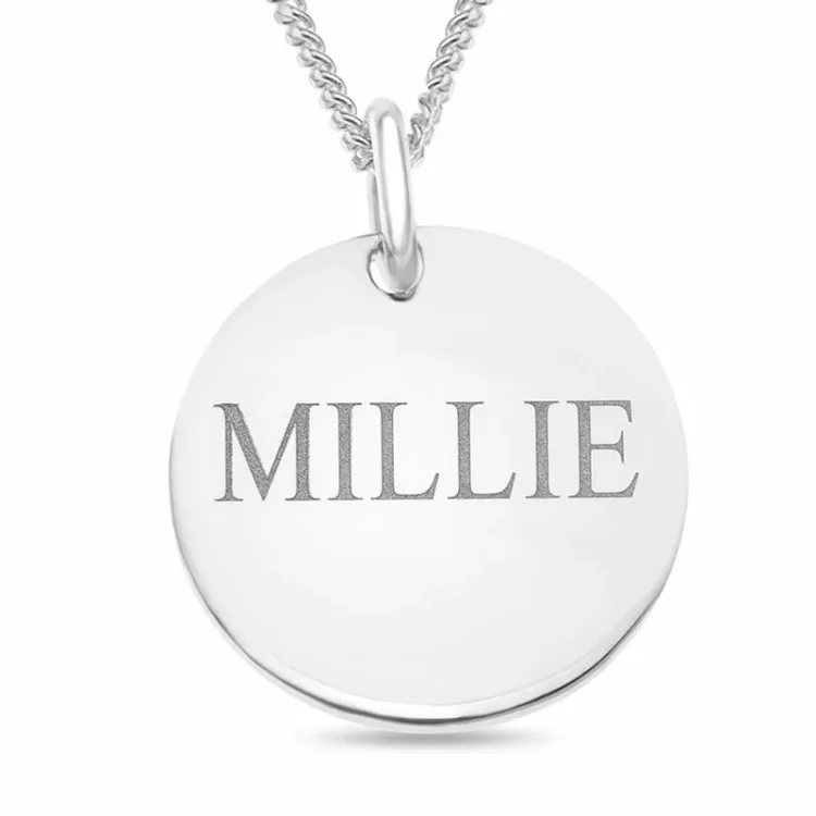 dogtag Nimikaulaketjut riipus hopeaa - My Letter