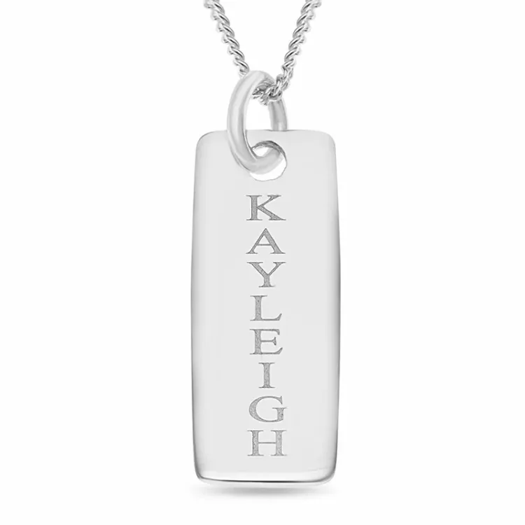 dogtag Nimikaulaketjut riipus hopeaa - My Letter