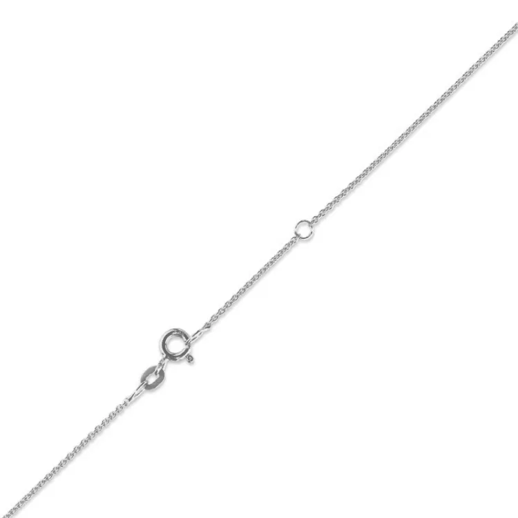 BNH Anker pyöristää kaulaketju 14 karaatin valkokultaa 40 - 42 cm x 1,2 mm