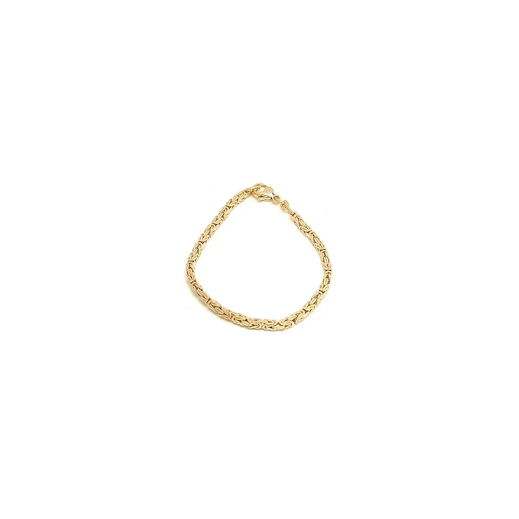 kuningas rannekoru 14 karaatin kultaa 18,5 cm x 2,3 mm