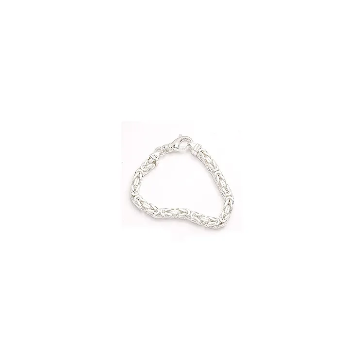 Kuningas rannekoru hopeaa 23 cm x 4,8 mm