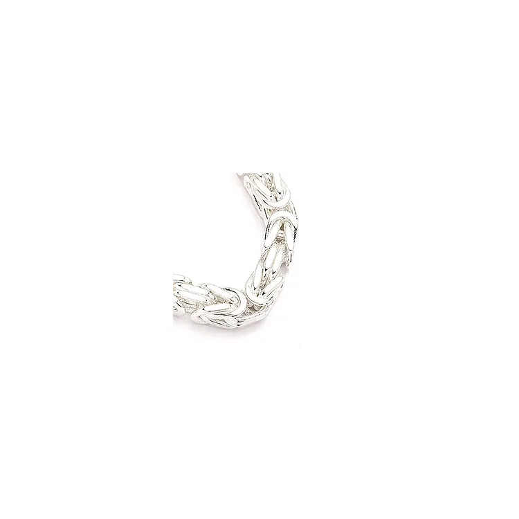 Kuningas rannekoru hopeaa 23 cm x 8,0 mm